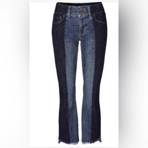 CAbi two toned crop denim